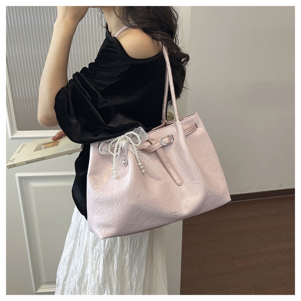 กระเป๋าโท้ททรงถังหนัง PU สไตล์ - Leatherwork Designs บทวิจารณ์และราคา