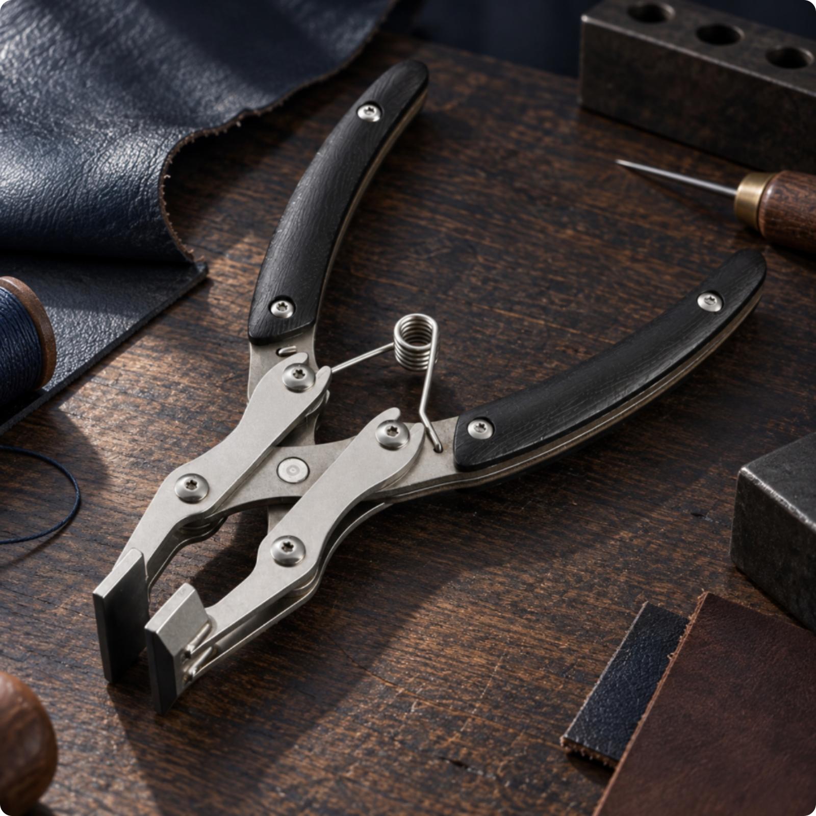 คีมตัดขอบหนังมืออาชีพ เครื่องม - Leatherwork Hand Press บทวิจารณ์และราคา