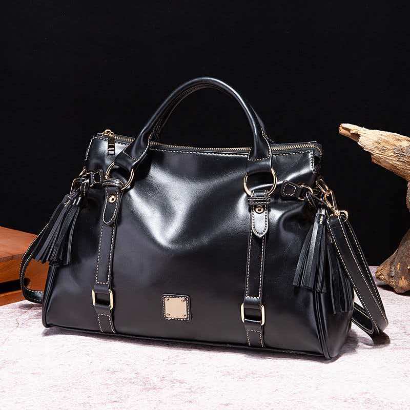 กระเป๋าโท้ทหนังนิ่มสไตล์เรโทรส - Leatherwork Designs บทวิจารณ์และราคา