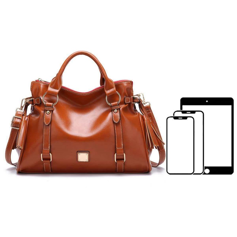 กระเป๋าโท้ทหนังนิ่มสไตล์เรโทรส - Leatherwork Designs บทวิจารณ์และราคา